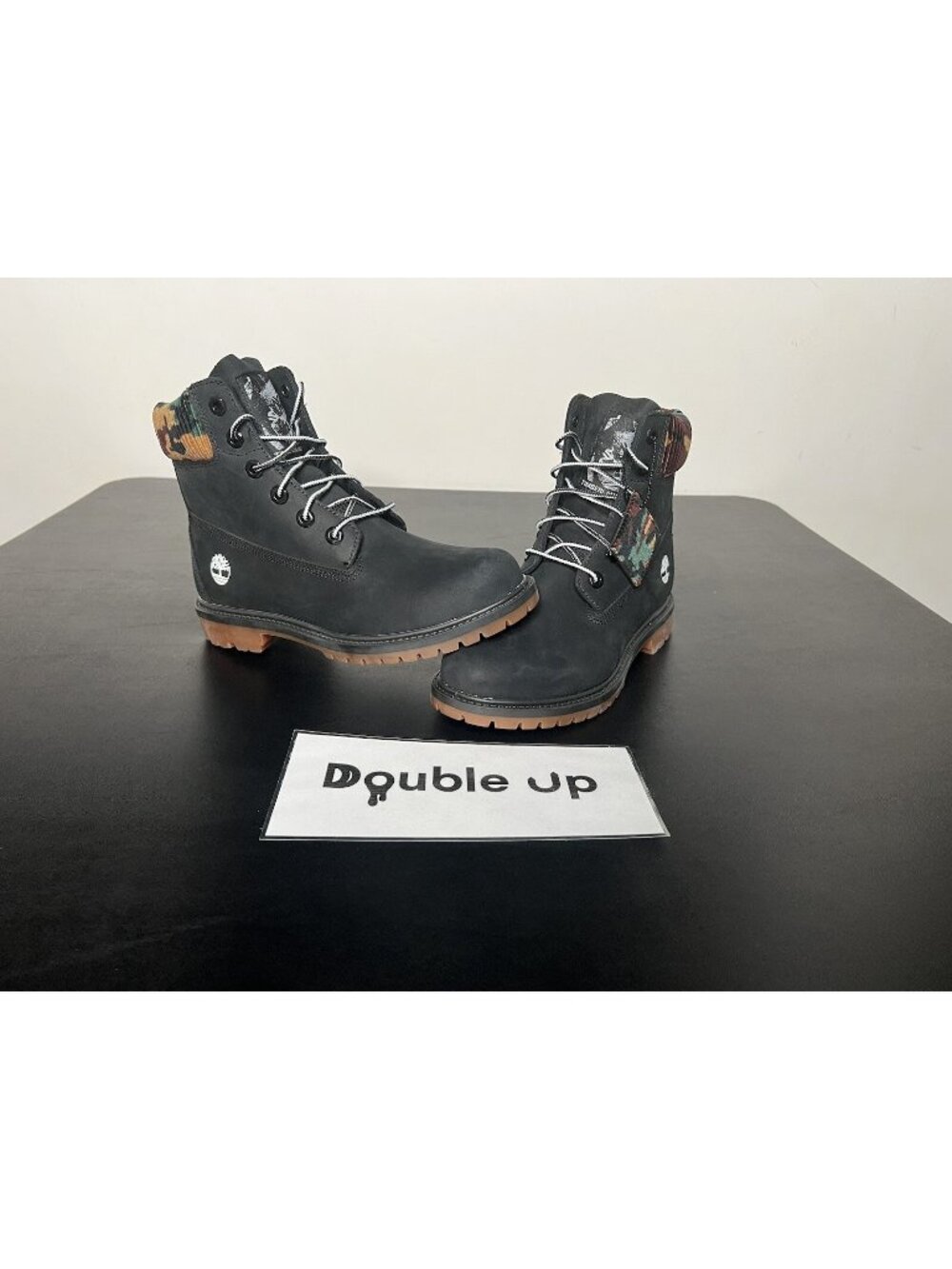 Timberland Heritage 6 inch waterproof boot black nubuck camo Size Women 8